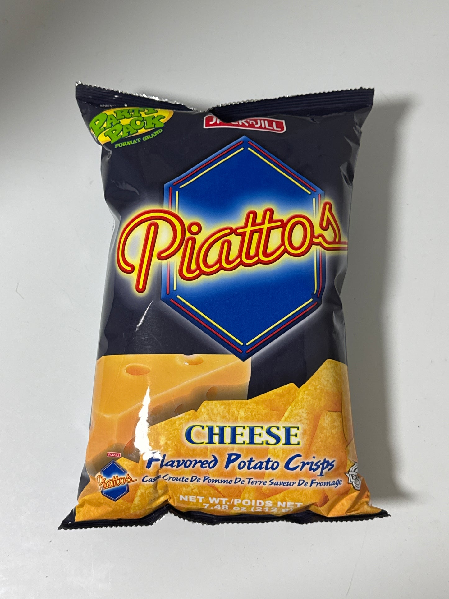 Piattos Cheese Flavored Potato Crisps 212g Party Pack