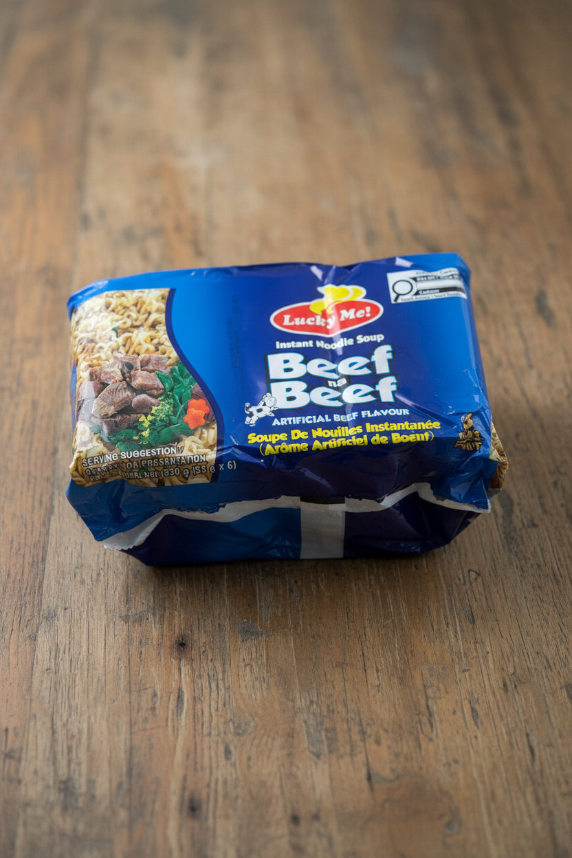 Lucky Me Instant Noodle Soup Beef Flavor 55gx6