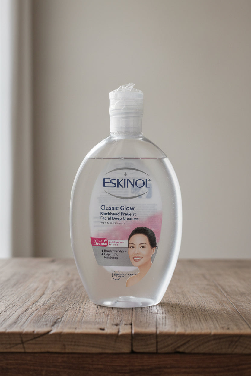 Eskinol Classic Glow Blackhead Prevent Facial Deep Cleanser with Mineral Grains 225ml