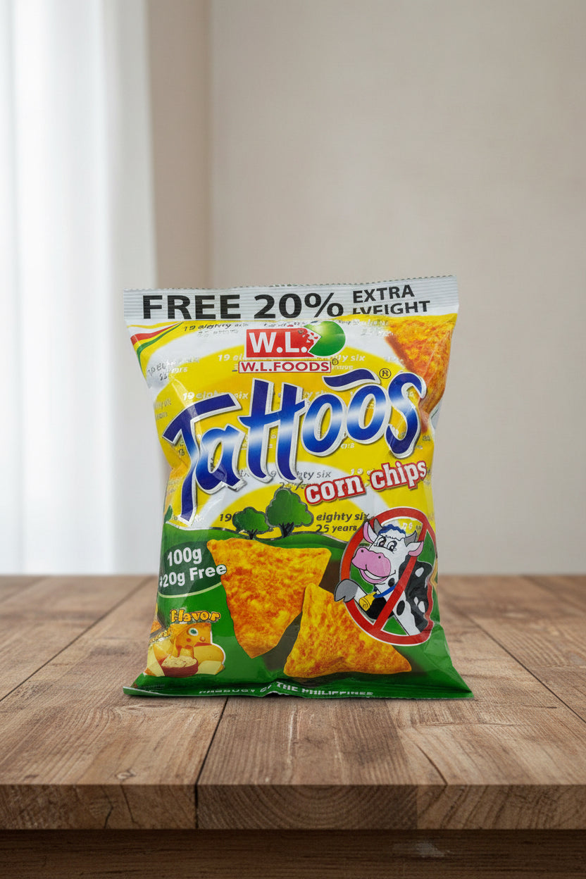 Tattoos Corn Chips Cheese Flavor 120g