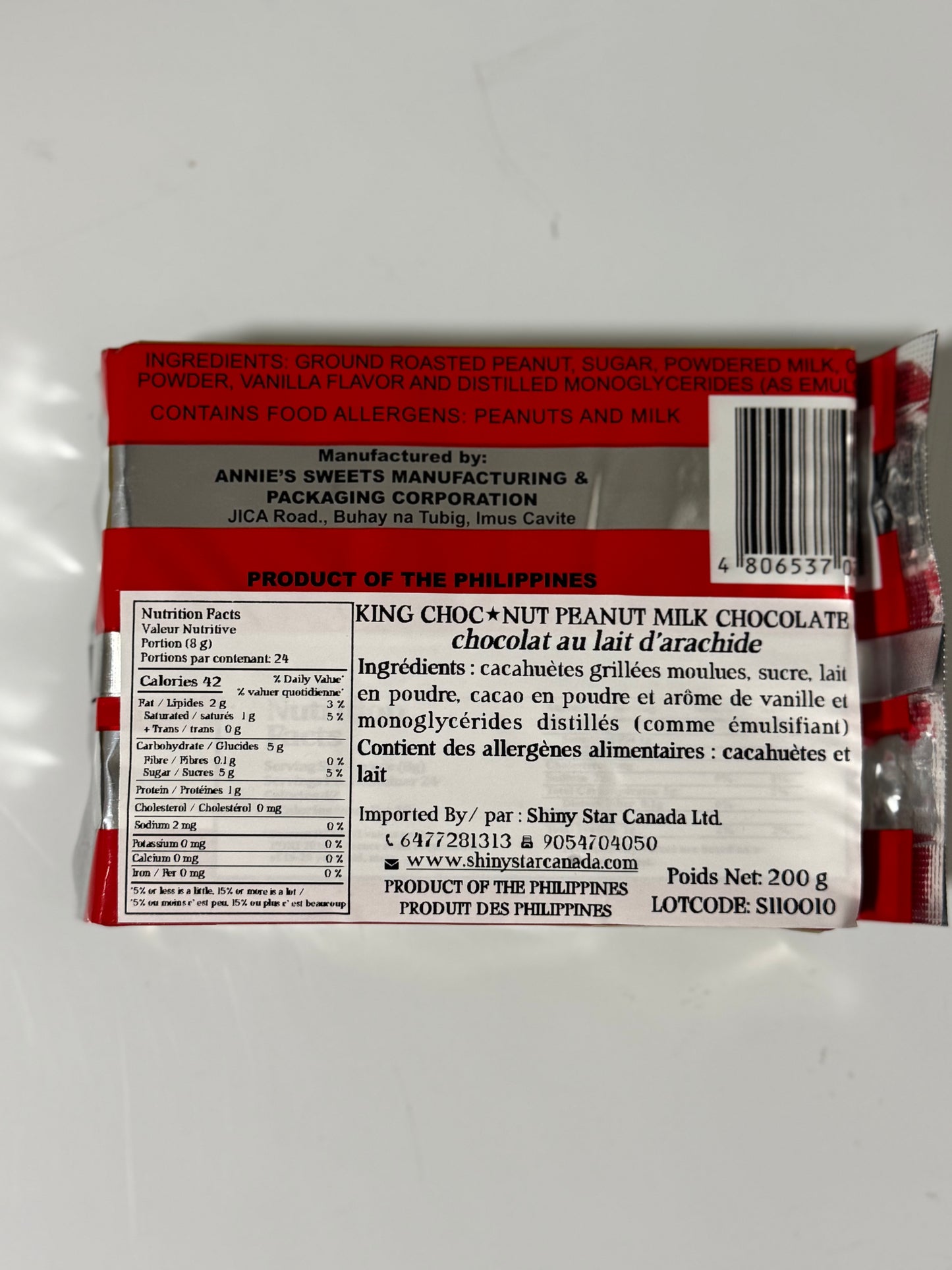 Choc-Nut Peanut Milk Chocolate 24x8g