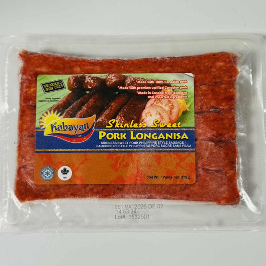Kabayan Skinless Sweet Pork Longganisa 375g