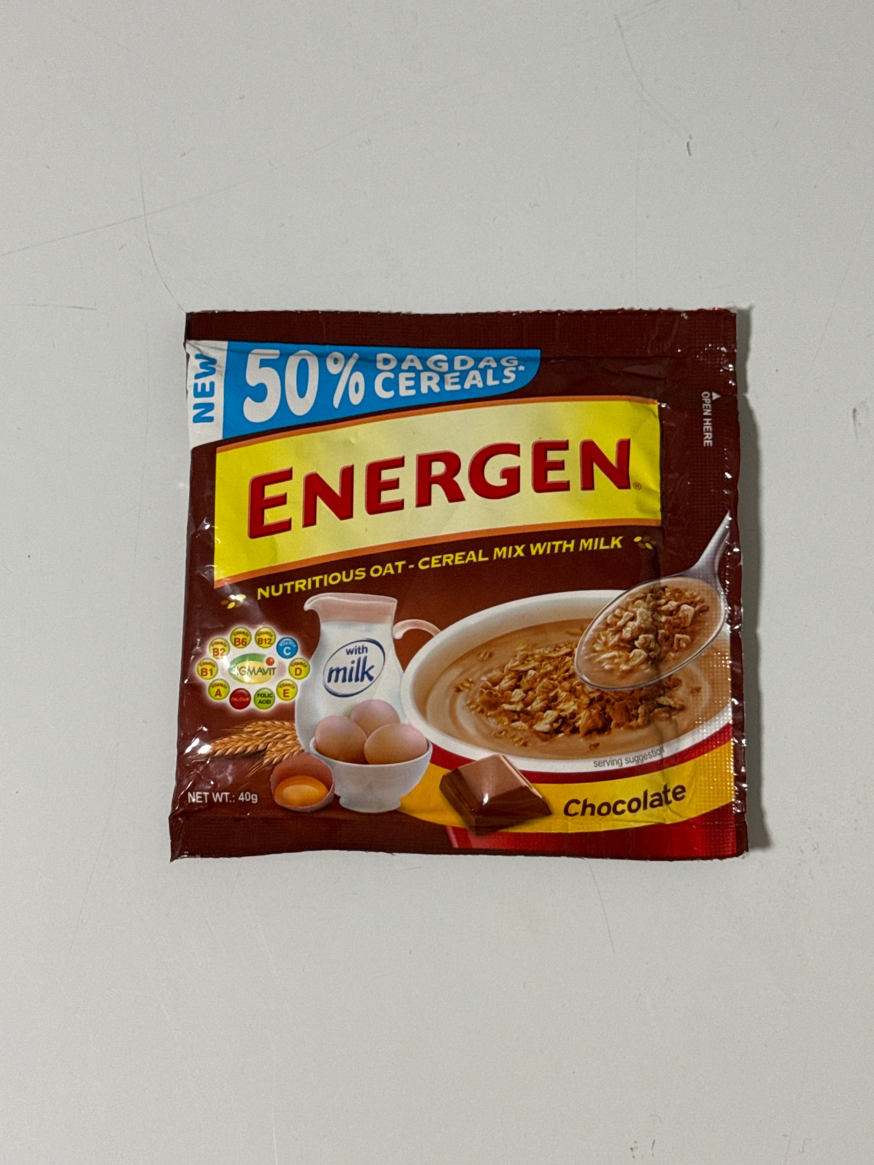 Energen Chocolate Flavor Nutritious Oat-Cereal Mix with Milk 3x40g ...