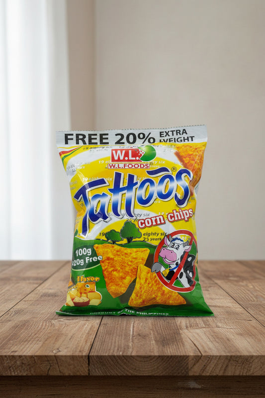 Tattoos Corn Chips Cheese Flavor 120g