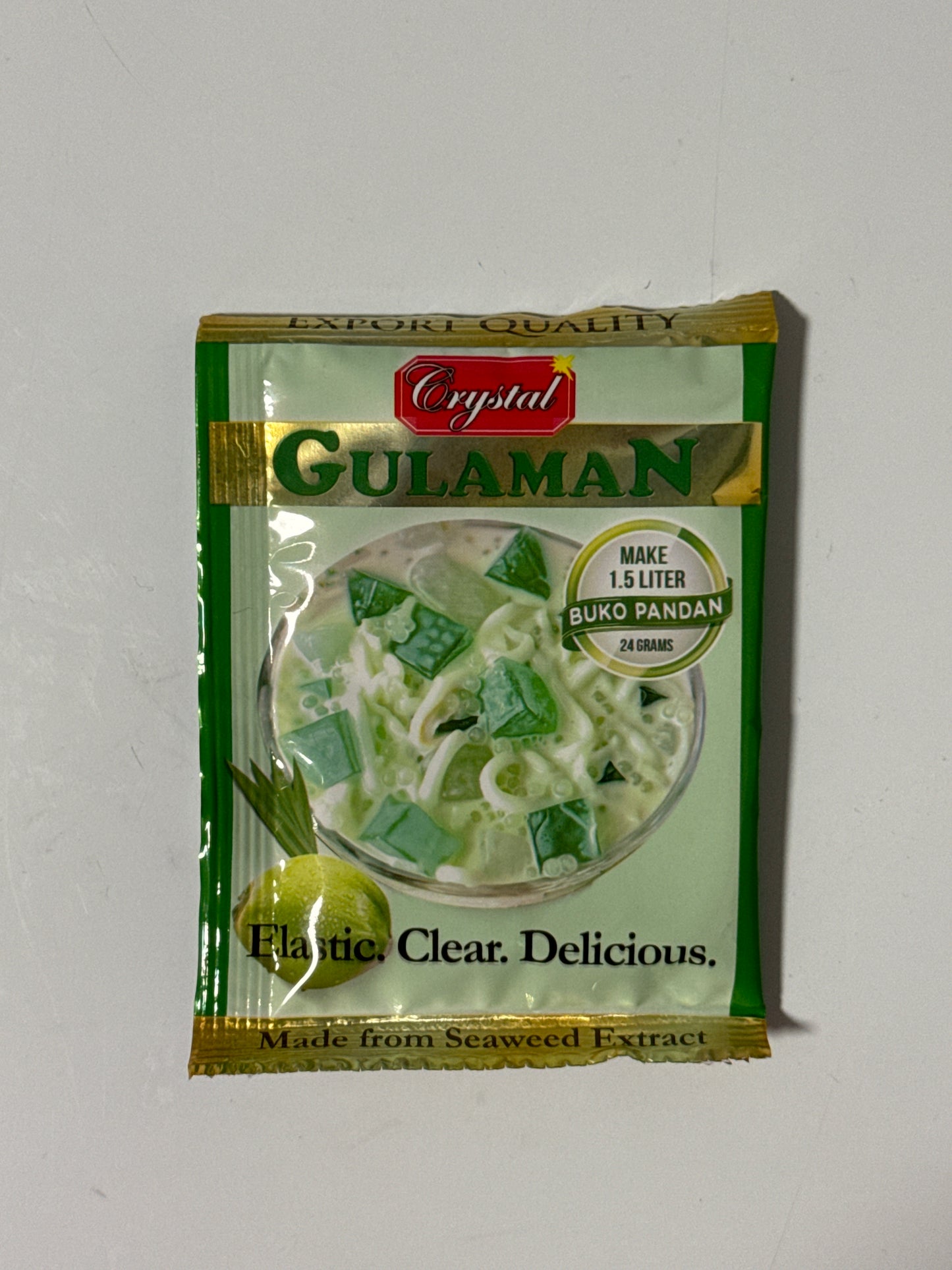 Crystal Gulaman Buko Pandan flavor 24g