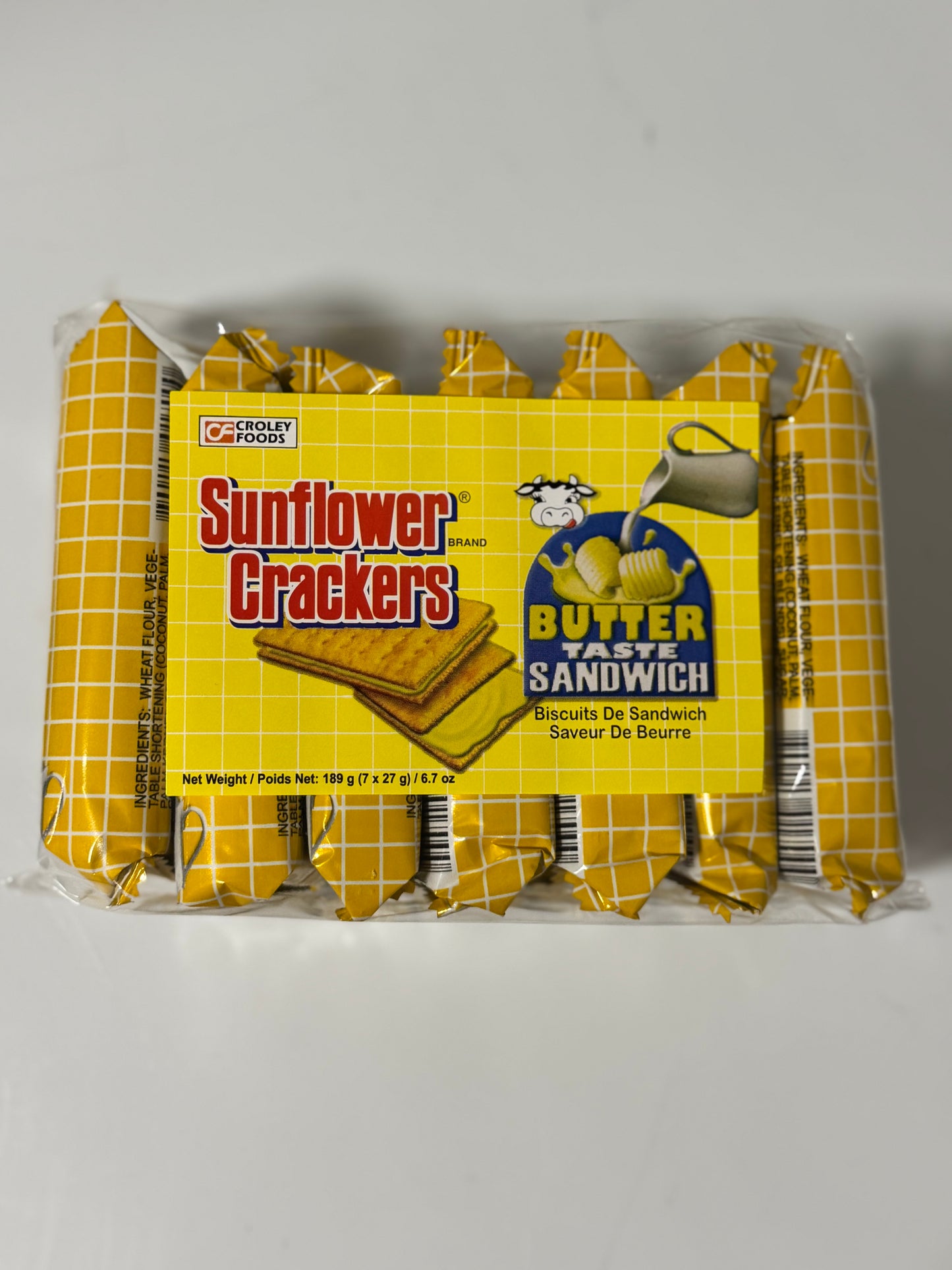 Sunflower Crackers Butter Taste Sandwich Flavor 7x27g