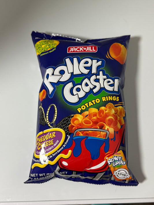 Roller Coaster Potato Rings Cheddar Cheese 225g Party Pack