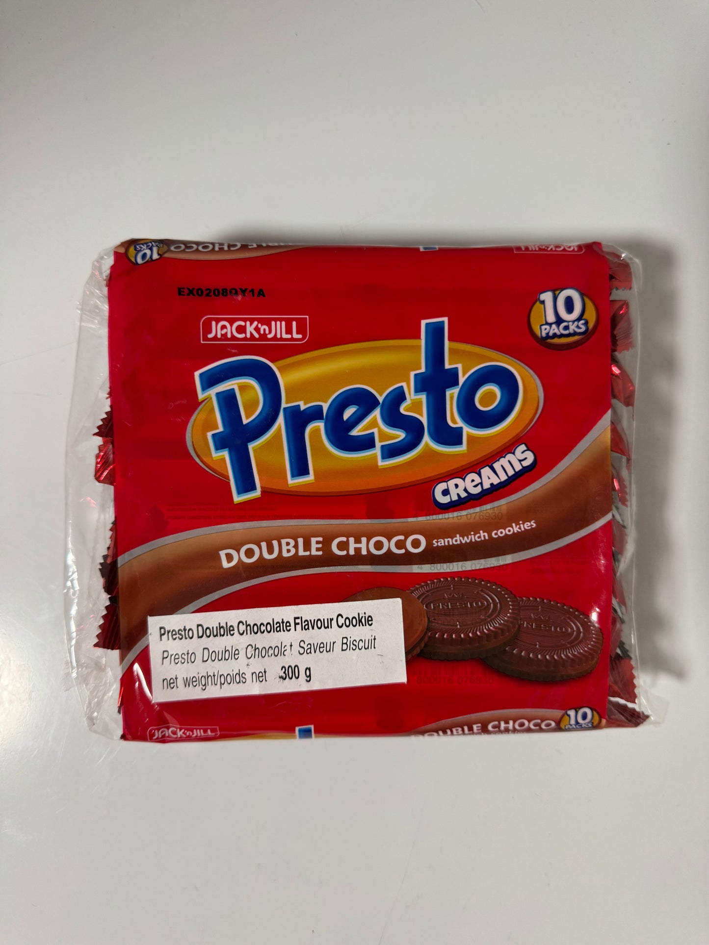 Presto Creams Double Choco Sandwich Cookies 10x30g
