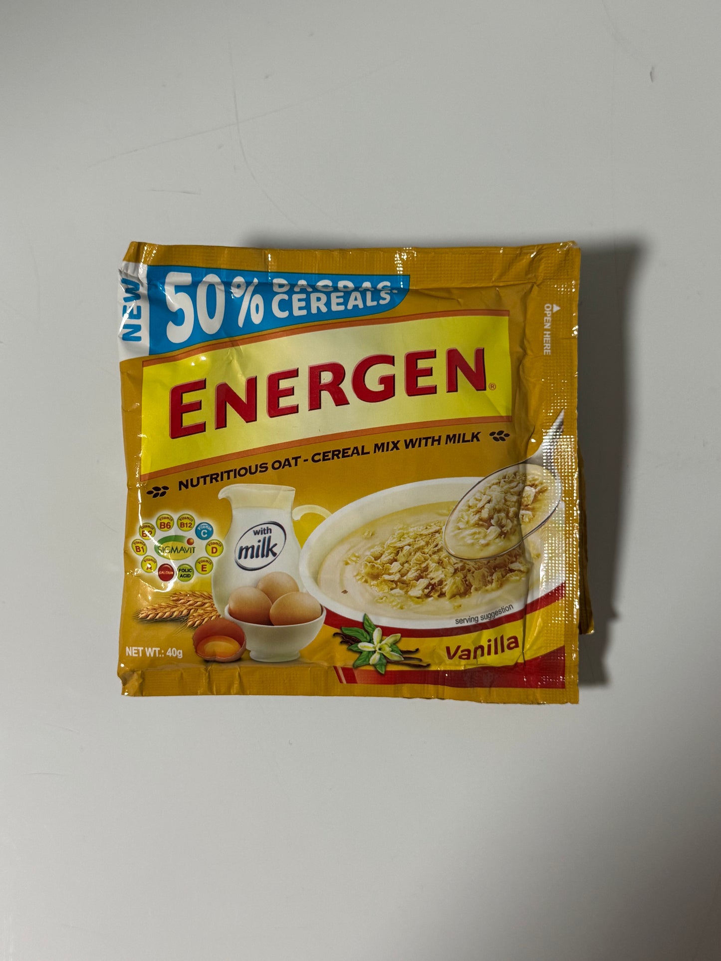 Energen Vanilla Flavor Nutritious Oat-Cereal Mix with Milk 3x40g